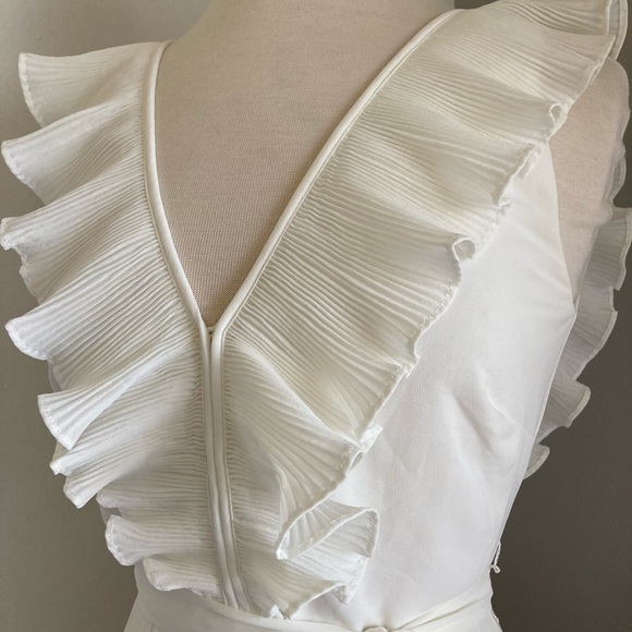 Lulus Loved By You White Pleated Chiffon Maxi Dress - Picture 4 of 8